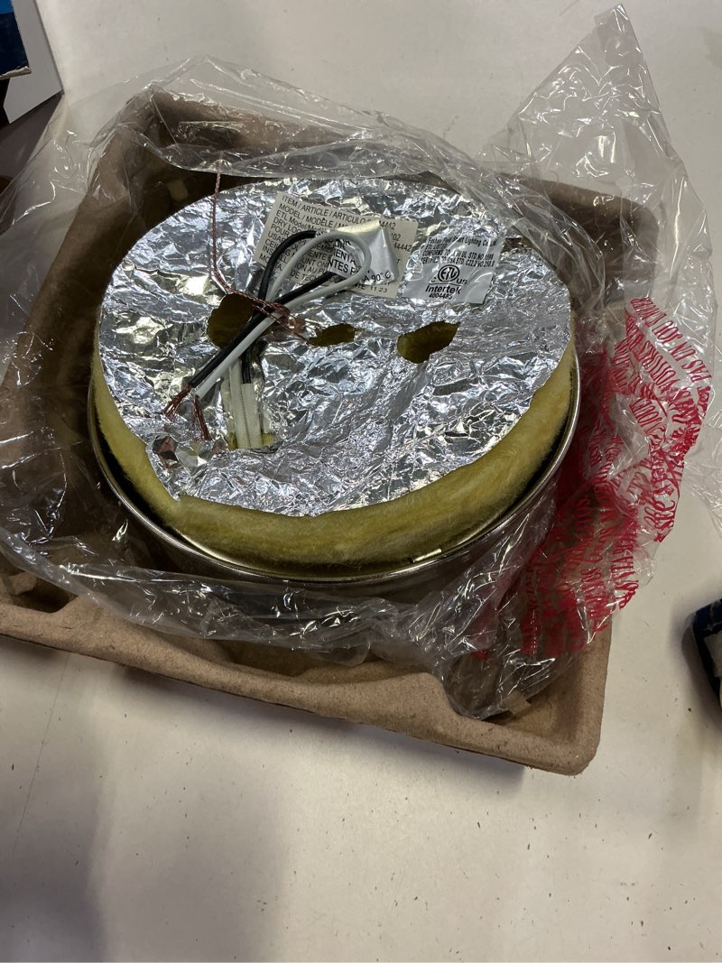 Condition photo showing As Is for flush mount light 7.48-in w brushed nickel project source