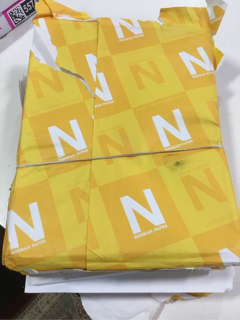 Condition photo showing As Is for Neenah Paper Exact Index Cardstock  90 lb.  94 Bright  8 1/2  x 11   White  250 Sheets pack of 2