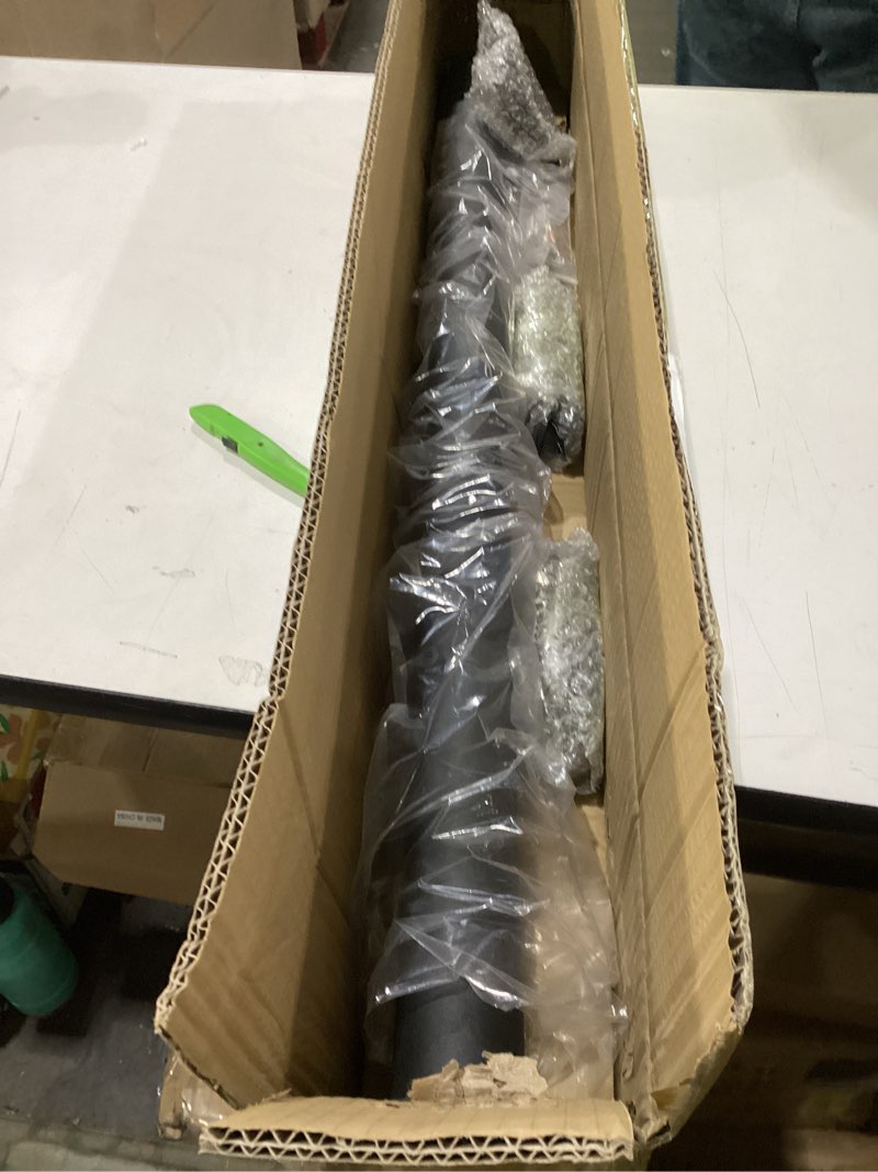 Condition photo showing Good Condition for Similar to stock photo round size unknown Glass Railing Post, in, No-Punch / 304 Stainless Steel Glass Railing Spigot with Slots & Base, Heavy-Duty Clamp Bracket for Deck Balusters, Balcony, Patio, Stairs Black Mid Post Mid Post Black Mid Post