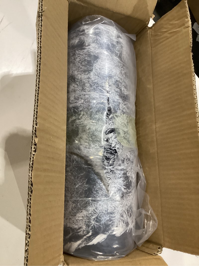 Condition photo showing Good Condition for calming dog beds & cat cave bed with hooded cover,removable washable round beds for small medium pets,anti-slip faux fur fluffy coved bed for improved sleep,fits up to 15/25 lbs(grey,m) 24.00" x 24.00" x 8.00" grey