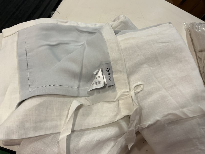 Condition photo showing Good Condition for european linen room darkening curtain, 48x120in, white