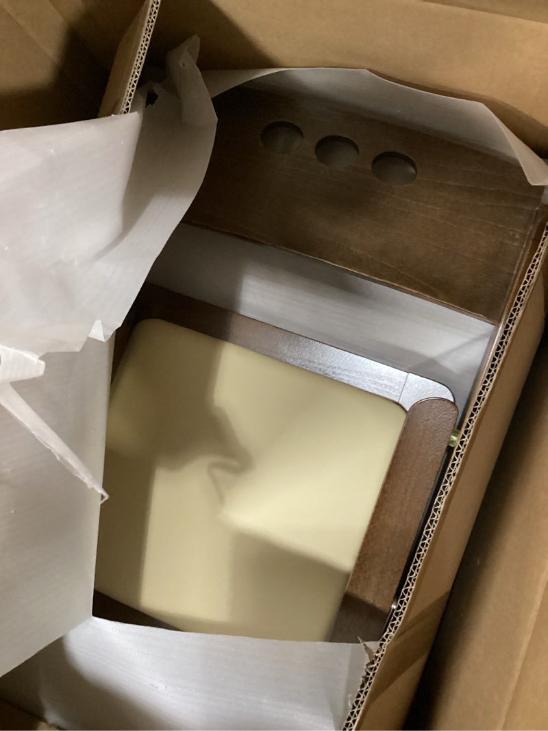 Condition photo showing Good Condition for Wooden Folding Chair with Soft Cushion, Simple and Stylish, Comfortable and Durable, Suitable for Weddings, banquets and Events,no Assembly Required,Round Hole Fruitwood, Set of 2 Round Hole Fruitwood Set of 2