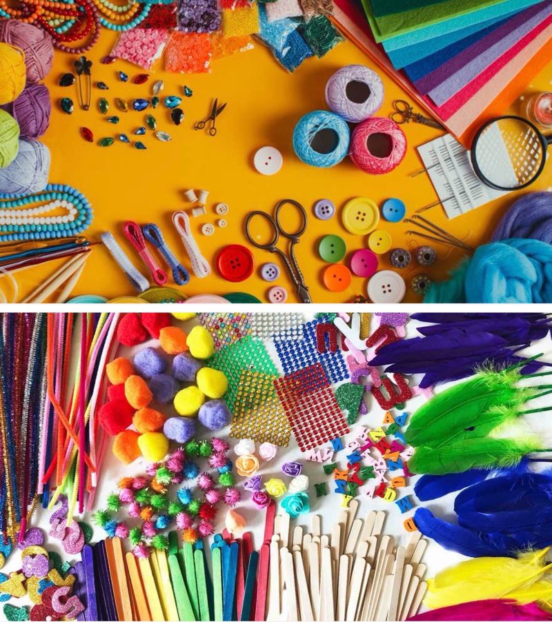  assorted arts & craft supplies 