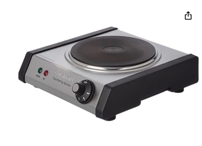 Cuisinart CB-30P1 Cast-Iron Single Burner, Stainless Steel