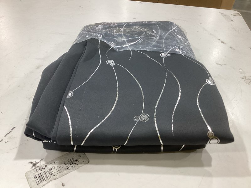 Condition photo showing Good Condition for bgment blackout curtains 45 inches long, grommet thermal insulated blackout curtains with wave line and dots printed for bedroom, 2 panels, each 42 x 45 inch, dark grey 42"w x 45"l (pack of 2) dot-dark grey