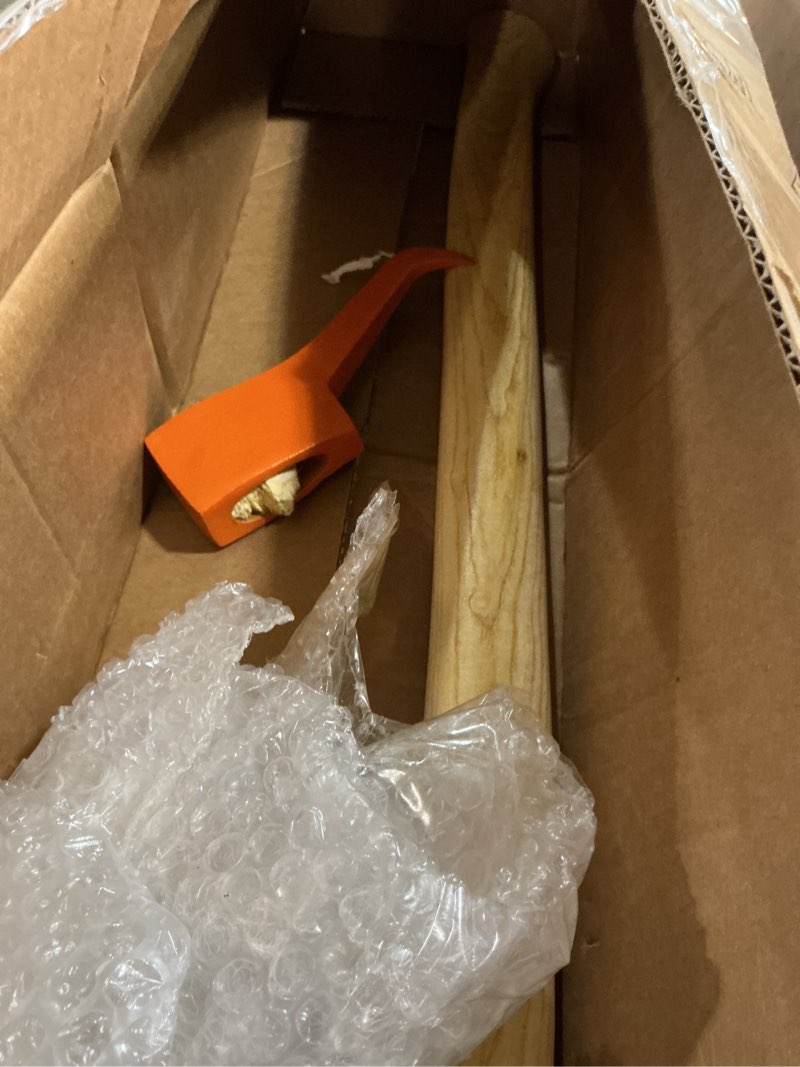 Condition photo showing As Is for hookaroon/pickaroon logging tool - wood handle, log hook for lifting moving firewood (28 inch)