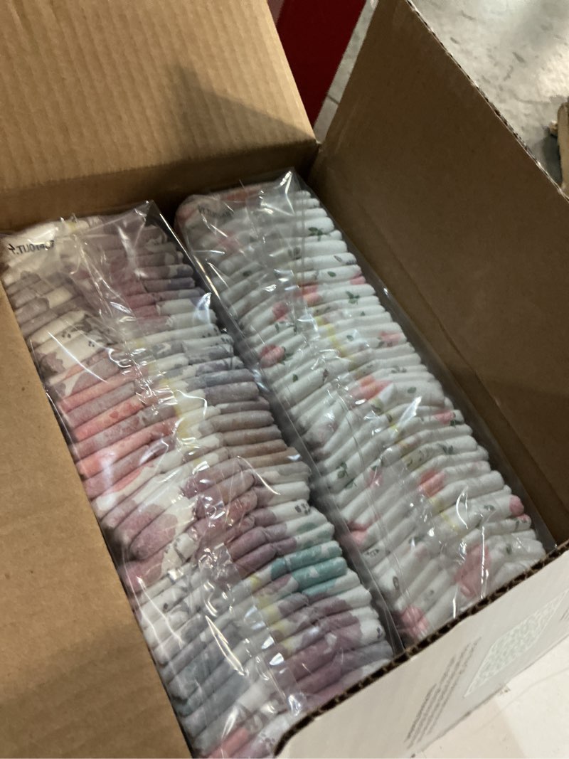 Condition photo showing Good Condition for the honest company comfort dry disposable diapers for sensitive skin, hypoallergenic, rose blossom + tutu cute, club box size newborn 72 count newborn (72 count) rose blossom + tutu cute