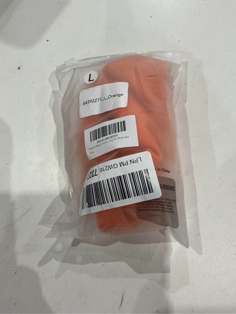 Condition photo showing Good Condition for nanaki dog calming hoodie ear wraps for dogs, fireworks ear protection head muffs doggy warp anxiety relief, doggy hematoma wrap, pet head cover for grooming and force drying bathing pet protector large orange