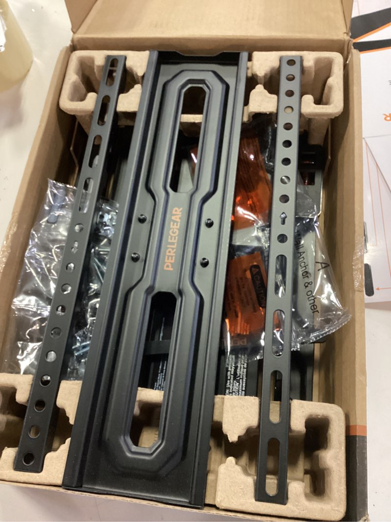 Condition photo showing Good Condition for Perlegear Full Motion TV Wall Mount for 26-74 inch TVs, Height Adjustable TV Mount, Pre-Assembled Wall Mount TV Bracket with Tool-Free Tilt, Swivel, Fits 16” Studs, 99 lbs, Max VESA 400x400mm, PGMF21 26-74 Inch Full Motion TV Wall Mount