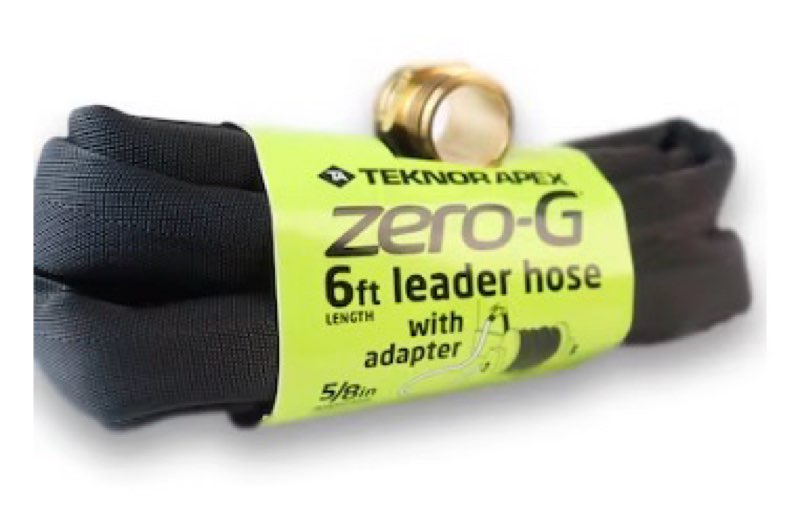 zero-g with adaptor 5/8-in x 6-ft premium -duty kink free woven gray leader hose