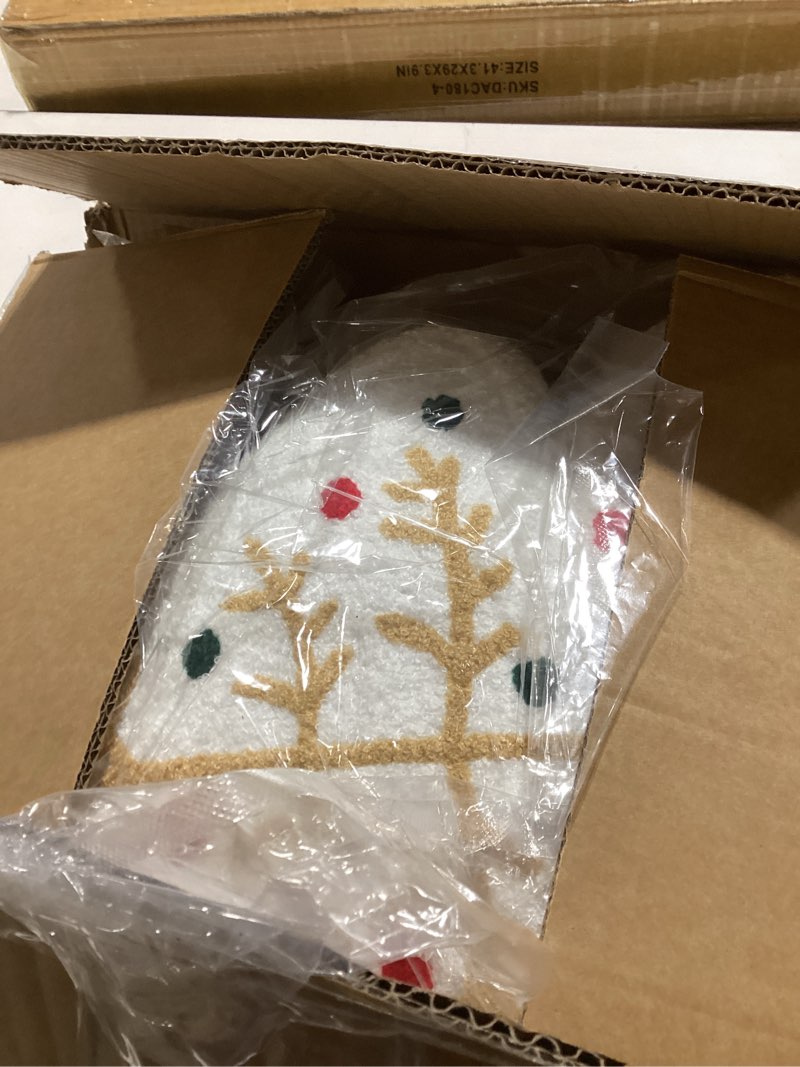 Condition photo showing Good Condition for Lanpn 2 Pcs LED Christmas Tree Throw Pillows, Light Up Xmas Pillow Decor for Indoor Home Sofa Couch Chair Living Room Bedroom Christmas Decorations (white)