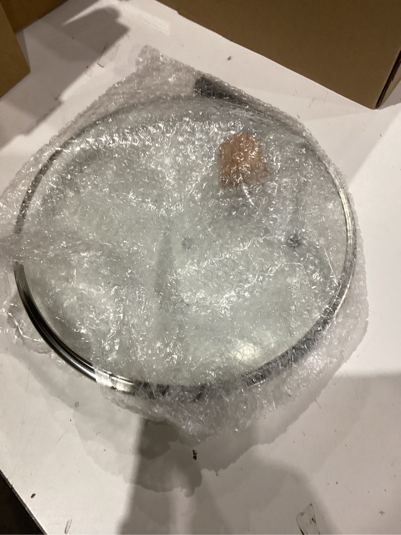 Condition photo showing Good Condition for 9.5 inch Tempered Glass Lid with Wooden Handle, Versatile Round Replacement Lid for 9.5 inch Skillets, Pots and Pans - Dishwasher Safe- 24CM 9.5 inch Wooden