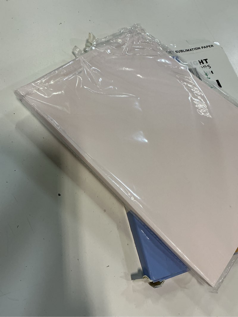 Condition photo showing As Is for printers jack sublimation heat transfer paper 125 gsm 100 sheets 8.5" x 11" for any epson hp canon sawgrass inkjet printer for t-shirt, mugs, 1 layer