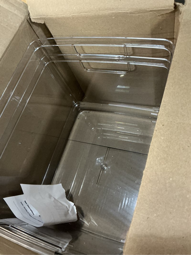 Condition photo showing Good Condition for 8 pack freezer organizer bins fridge organizer stackable storage bins with side handles refrigerator organizers and storage home organization must haves
