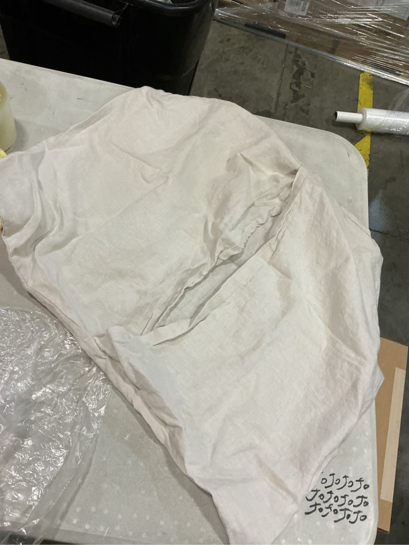 Condition photo showing As Is for european linen sheet (only pillowcase)