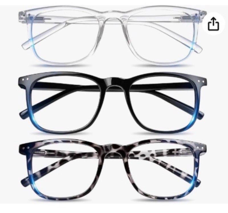 Blue Light Blocking Glasses, Blue Blocker Computer Glasses for Men Women, Anti Glare 400 UV & Eye Strain Fake Square Glasses