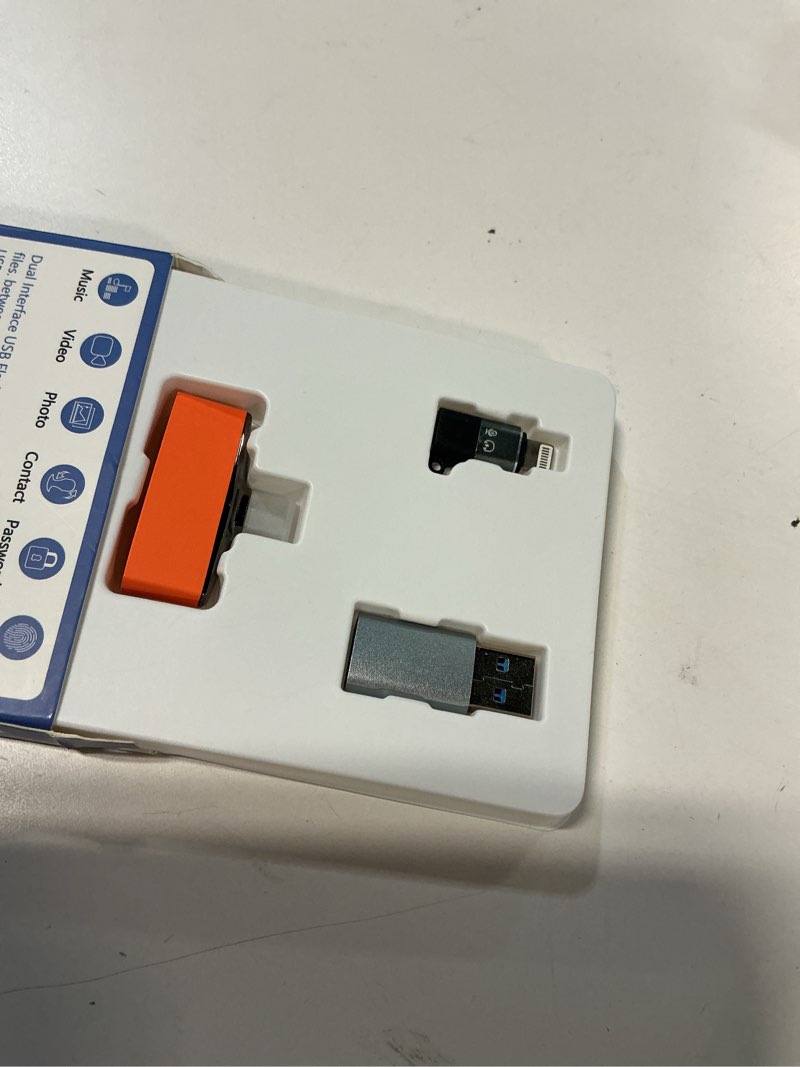 Condition photo showing Good Condition for usb c flash drive for iphone photo stick 256gb thumb drive with type-c charging port, usb memory stick for photos videos, high speed jump drive external storage for ipad/android phones/pc (orange) orange 256gb