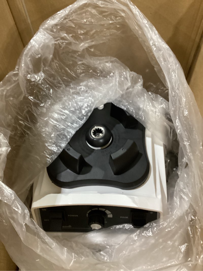 Condition photo showing As Is for NOT TESTED Turbosaver TB79 Professional Blender 1800W – 3.5HP, 35,000 RPM, Commercial Grade, Ice Crushing, 85 oz Tritan Jar White