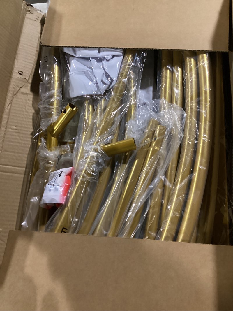 Condition photo showing Good Condition for LANGXUN Large Size Metal Balloon Arch Kit, Wedding Heart Arch Stand, Love Balloon Column Arch Frame for Wedding, Bridal, Valentine's Day, Engagement and Birthday Party Supplies (Gold)