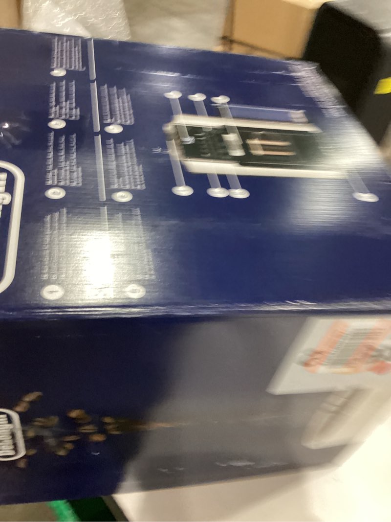 Condition photo showing As Is for De'Longhi True Brew Drip Coffee Maker, Built in Grinder, Single Serve, 8 oz to 24 oz, Hot or Iced Coffee, Stainless, CAM51025MB