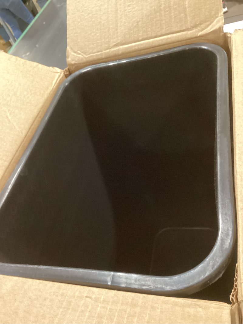 Condition photo showing Good Condition for amazon basics rectangular commercial office wastebasket, easy to clean, space-saving, 10 gallon, black black 10 gallon (pack of 1)