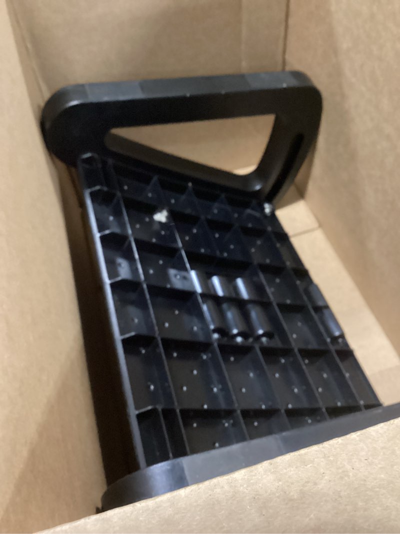 Condition photo showing As Is for Foot Rest, Six Heights Adjustable Foot Rest for Under Desk at Work, Ergonomic Foots Stool for Under Office Desks, Under Desk Footrest with Foot Massage Roller, Chair Footrest for Leg Rests Triangle Footrest