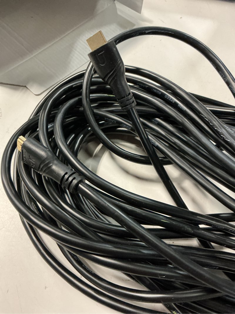 Condition photo showing As Is for Similar  BlueRigger 4K HDMI Cable 50FT (4K 30Hz, HDR10, in-Wall CL3 Rated, High Speed, HDCP2.3, eARC) - Long HDMI Cable Compatible with Home Theatre, HDTV, Gaming Consoles, Streaming Devices 50FT 1