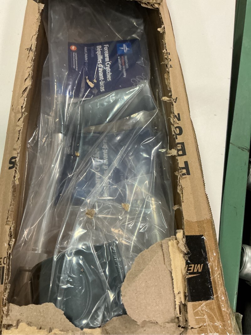 Condition photo showing Good Condition for Medline Aluminum Forearm Crutches, Adult, Cuff Size 4", Pack of 2 Adult, 5'0" - 6'2"