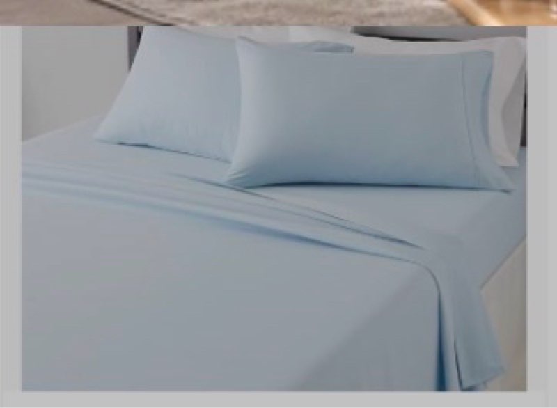Light blue sheets unknown size