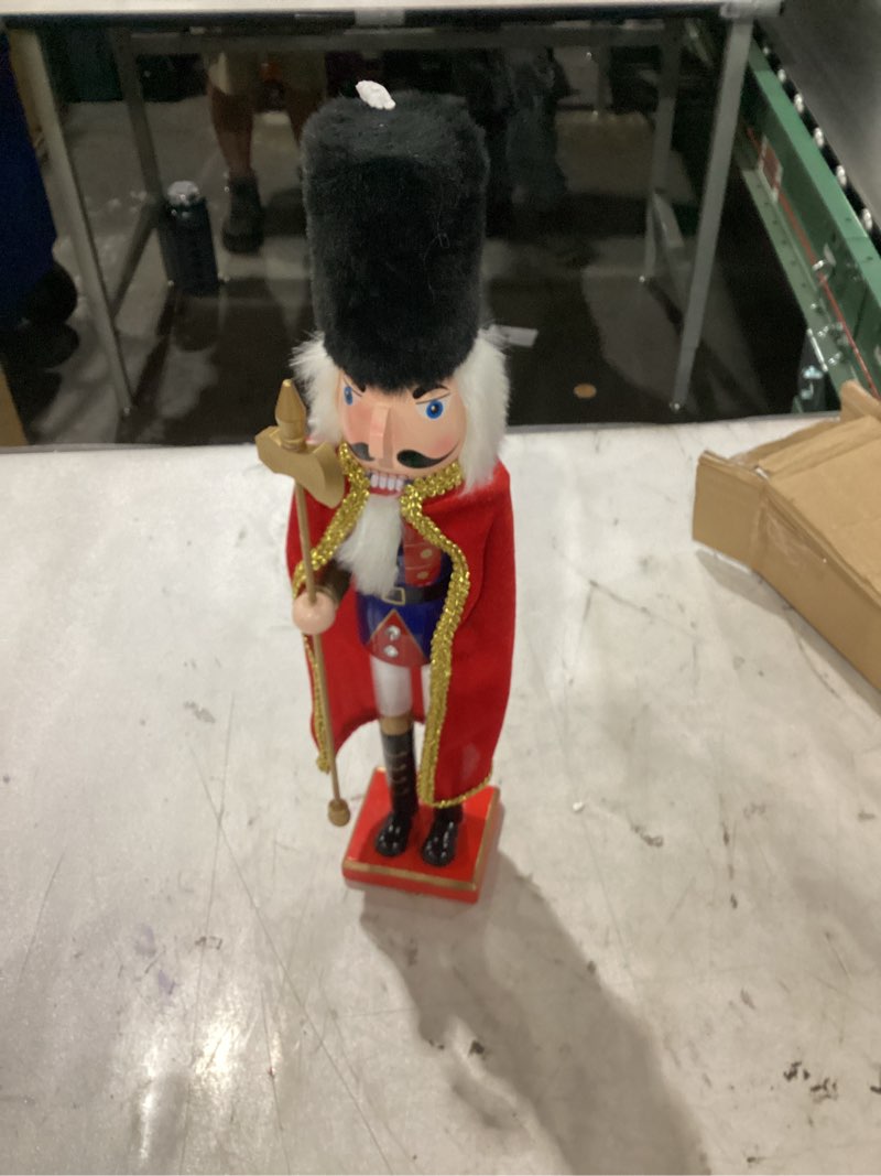 Condition photo showing New/Like New for 18 inch Wooden Nutcracker Decor for Fall Thanksgiving - Autumn Nutcracker Soldier Figures with Turkey and Straw, Large Festive Harvest Collectible Decor for Home, Table, Mantle (Red1-18inch)