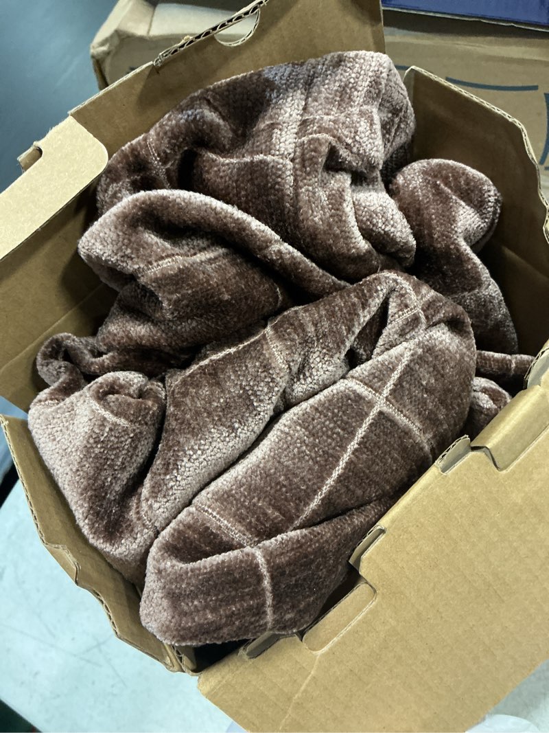 Condition photo showing Good Condition for miulee decorative chenille check throw pillow covers vintage plaid couch pillows 20x20 inch set of 2 neutral boho farmhouse cushion covers modern home decor for sofa bed living room reddish brown 20" x 20" (pack of 2) reddish brown