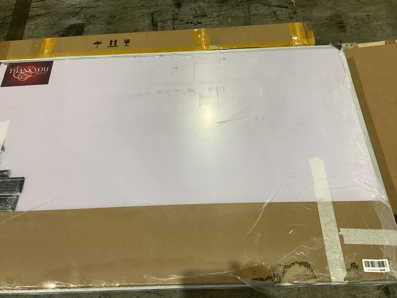 Condition photo showing As Is for VIZ-PRO Dry Erase Board/Whiteboard, 72 x 40 Inches, Wall Mounted Board for School Office and Home