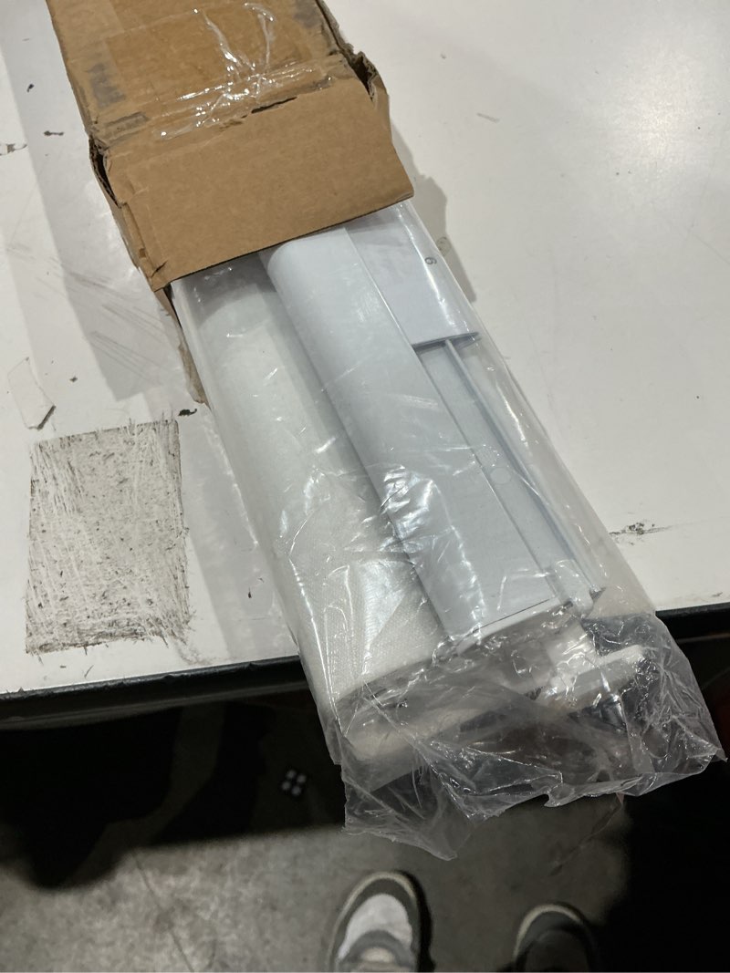 Condition photo showing As Is for similar to lazblinds cordless zebra blinds for windows, free-stop roller windows shades with cassette, light filtering dual layer sheer shades for home and office, 69\" w x 72\" h, white white 69\" w x 72\" h