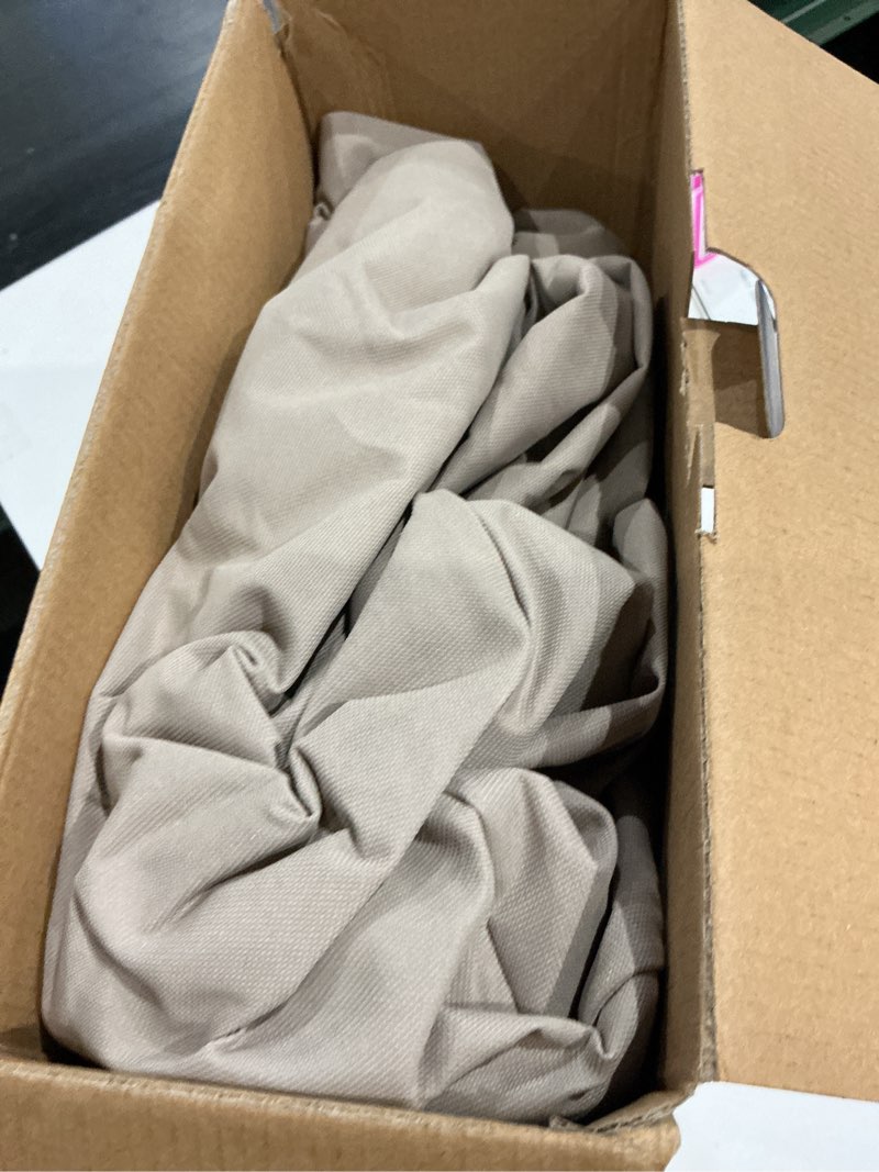 Condition photo showing As Is for style selections tan polyester patio furniture cover for dining table (round)