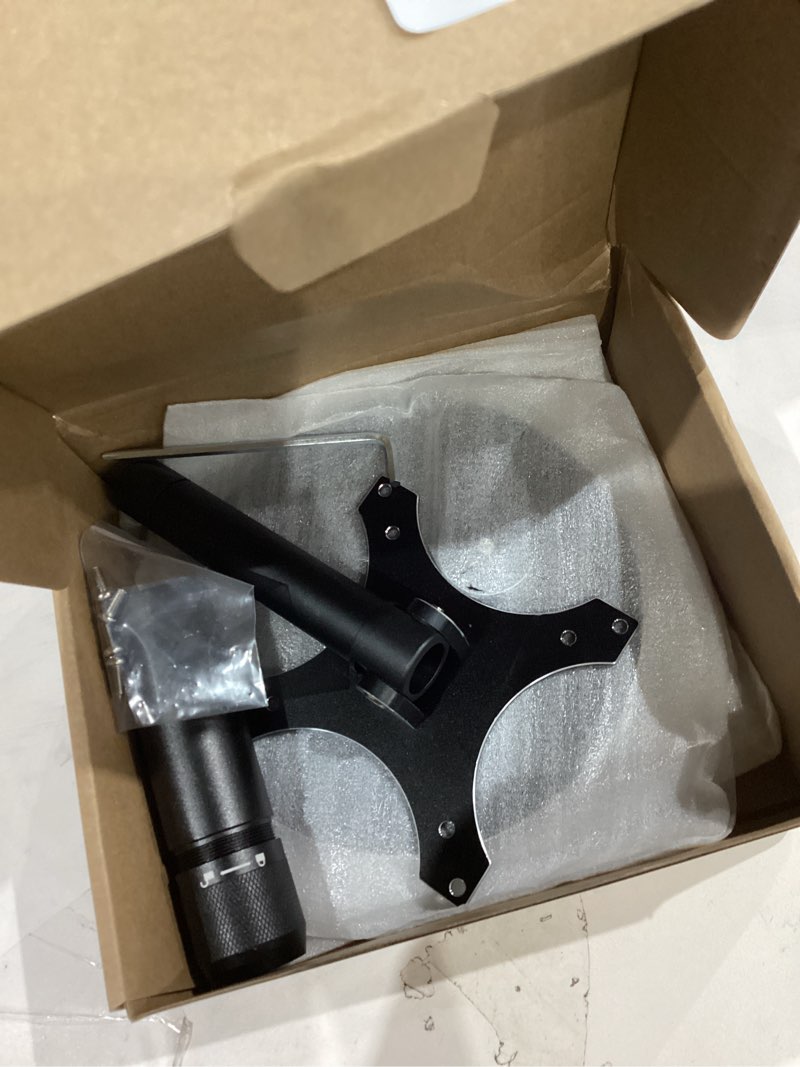 Condition photo showing As Is for Tiltable Stand for Show 21 and 15 (1st, 2nd Gen), Rotatable Table Holder for Alexa 21, Metal Desktop Base for Echo 15 Blcak-UN