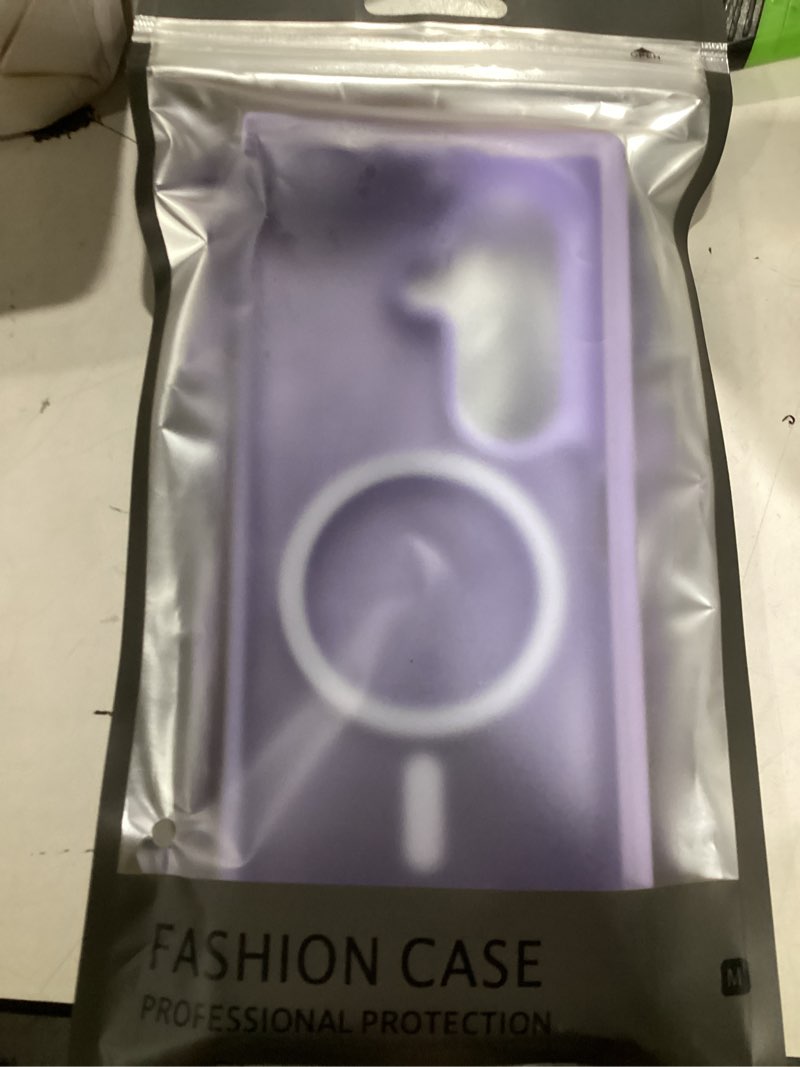 Condition photo showing Good Condition for magnetic case for samsung galaxy z fold 7 case, slim translucent matte phone cover with shockproof tpu frame & scratch-resistant pc back, strong magnetic ring, lavender purple lavender purple galaxy z fold 7