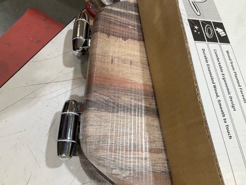 Condition photo showing Good Condition for angol shiold elongated toilet seat molded wood toilet seat with quietly close and quick release hinges, easy to install also easy to clean (elongated, board) board elongated-18.5”
