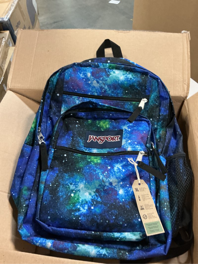 Condition photo showing Good Condition for jansport laptop backpack - computer bag with 2 compartments, ergonomic shoulder straps, 15” laptop sleeve, haul handle - cyberspace galaxy