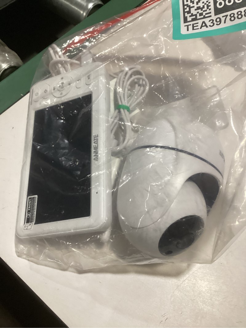 Condition photo showing As Is for anmeate 5" hd video baby monitor with camera and audio - no wifi, 48h battery life,720p remote pan tilt zoom, two-way talk, night vision, thermal room monitor, lullabies & white noise, 1000ft range
