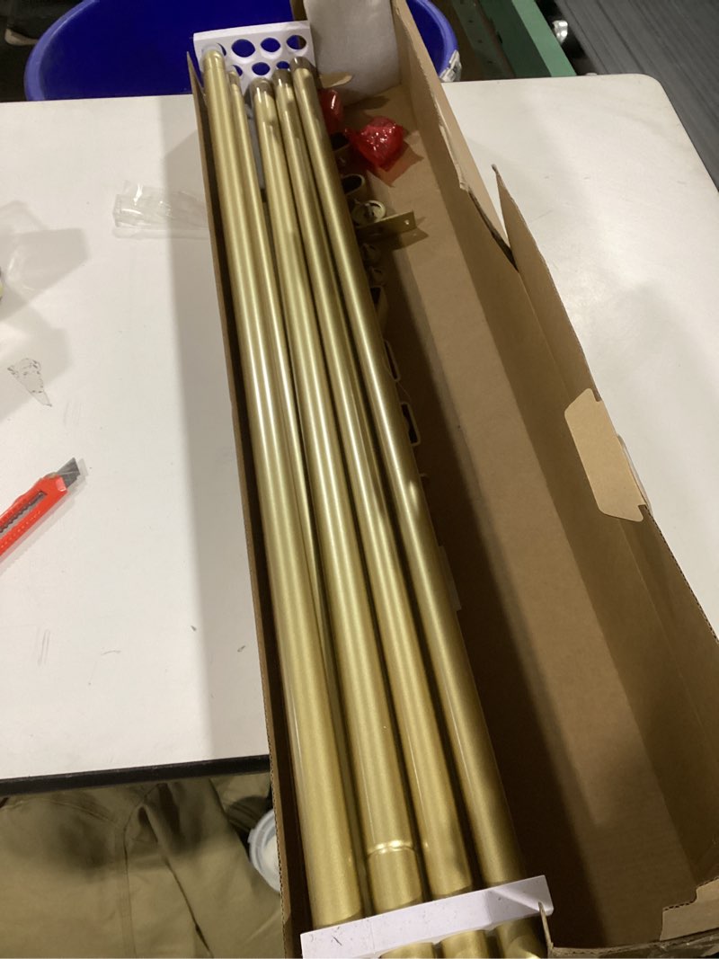 Condition photo showing Good Condition for KAMANINA 1 Inch Double Curtain Rods 66 to 120 Inches (5.5-10 Feet), Heavy Duty Adjustable Double Curtain Rod for Windows, Gold Drapery Rods with End Caps Gold 66-120"