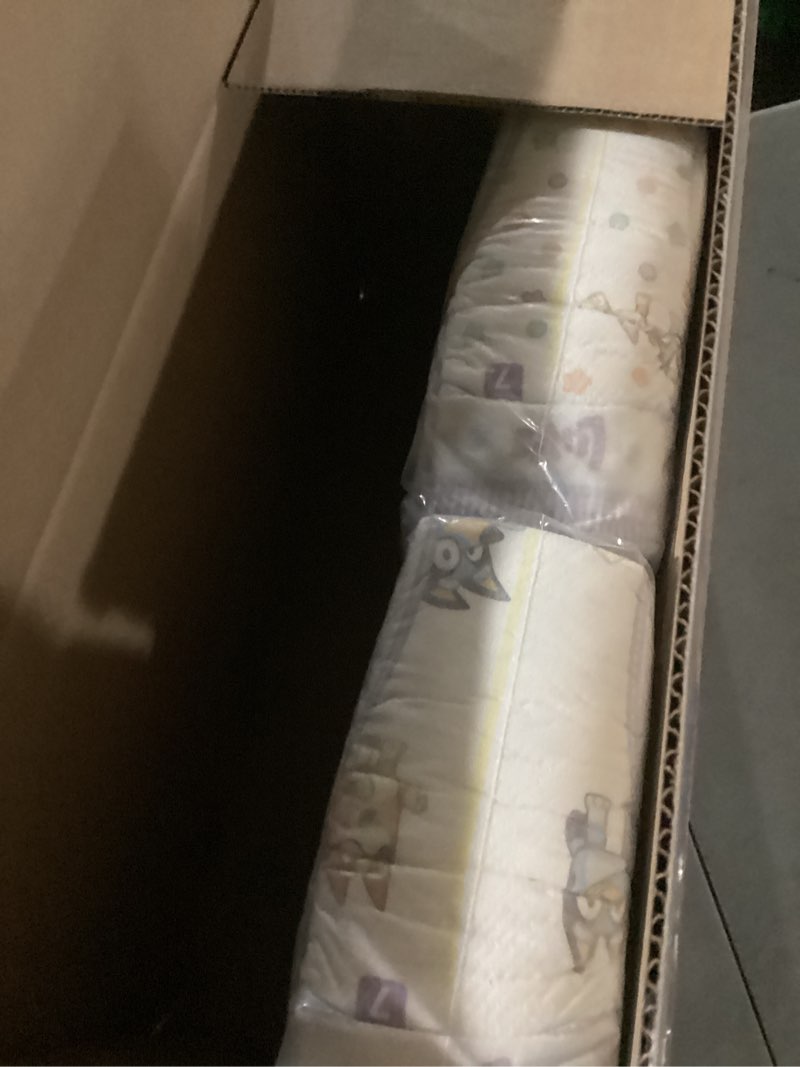 Condition photo showing As Is for Luvs Size 7 Baby Diapers, Platinum Protection Bluey Diapers for Day & Night, Size 7, 124 Count (Packaging May Vary) Size 7 124