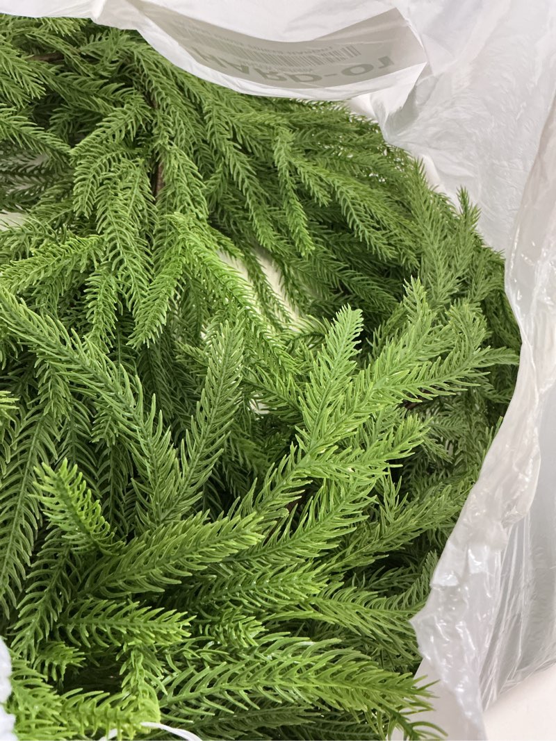 Condition photo showing Good Condition for 2 Pcs 6FT Christmas Norfolk Pine Garland,Realistic Cedar Garland Artificial Pine Cypress Vines,Green
