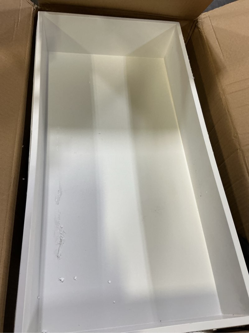 Condition photo showing Good Condition for bathroom shower niche shelf: no tile needed stainless steel - 24"x12" recessed wall niches box for house decoration - matte white