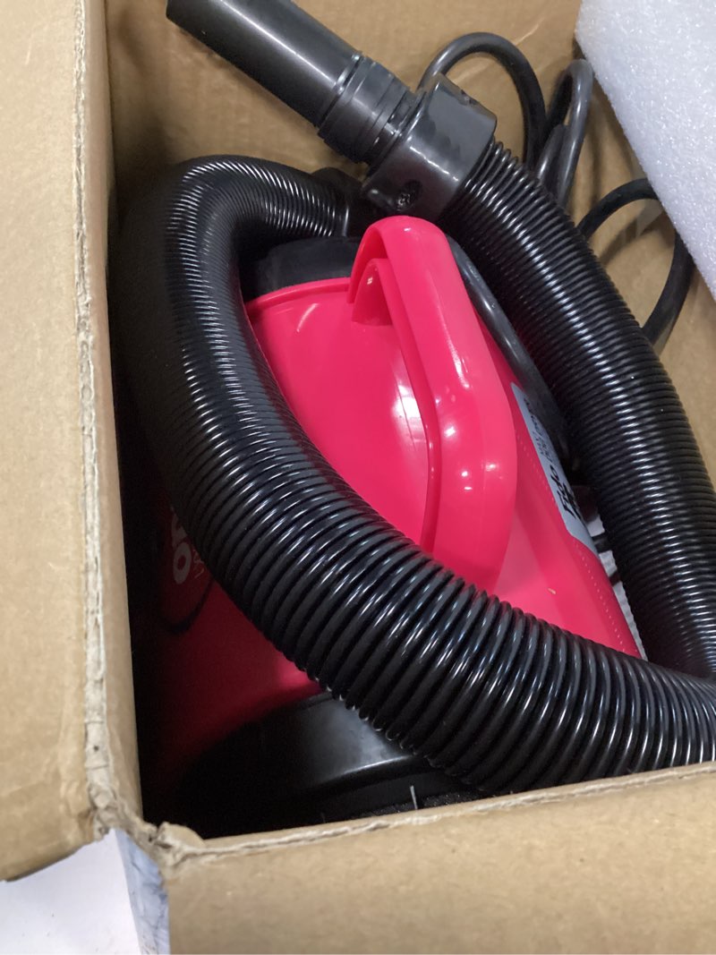 Condition photo showing As Is for b-air fido max 1 dog hair dryer - premier grooming collection, with 6-foot hose and 4 grooming nozzles, hot pink