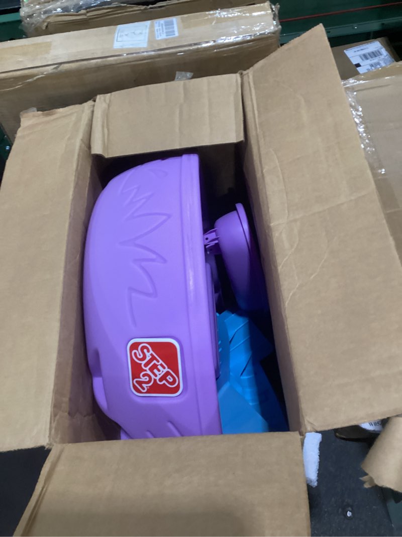 Condition photo showing Good Condition for step2 rain showers and unicorns water table, kids water and sand activity sensory playset, summer outdoor toys, 13 piece water toy accessories, for toddlers 1.5+ years old, blue & purple rain showers & unicorns