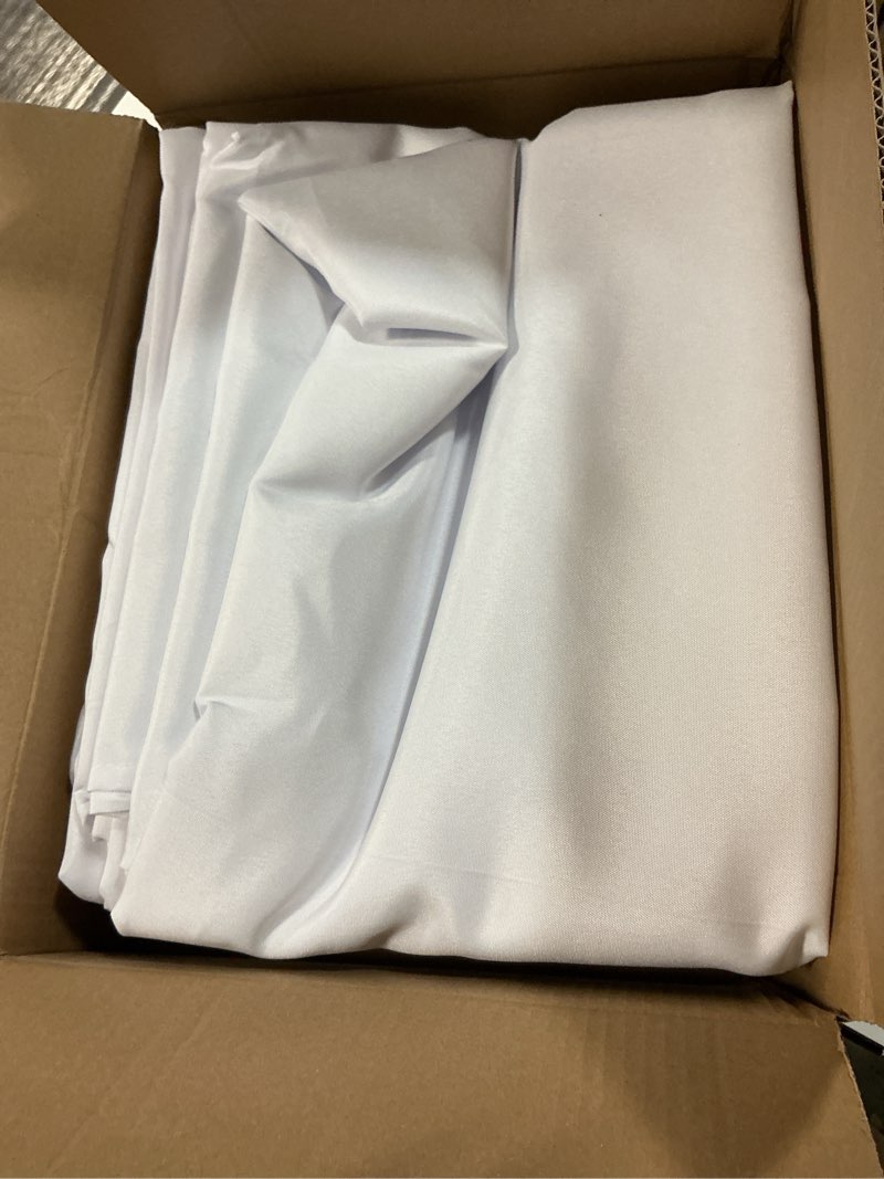 Condition photo showing Good Condition for fitable 8 pack table cloth rectangle table: stain and wrinkle resistant tablecloth rectangular, washable polyester tablecloths for wedding party dining banquet event catering(white, 70x120 inch) white 70x120 in, 8 pack