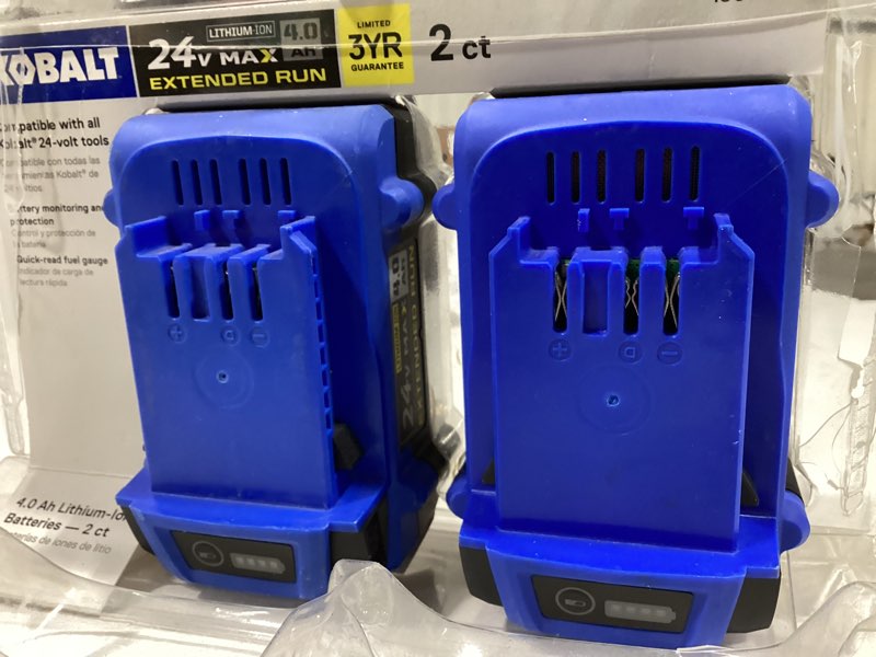 Condition photo showing Good Condition for kobalt 24 -volt 2 -pack battery ( 4 ah 4 ah lithium-ion )