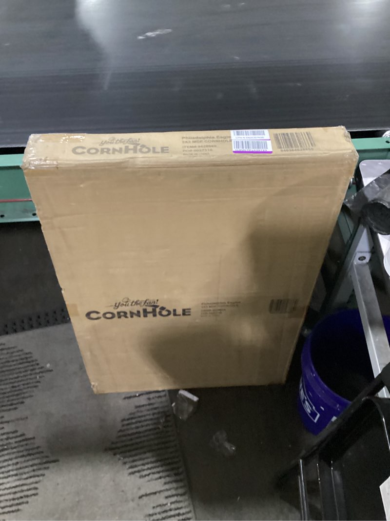 Condition photo showing Good Condition for youthefan nfl 2' x 3' portable cornhole game with logo bags philadelphia eagles