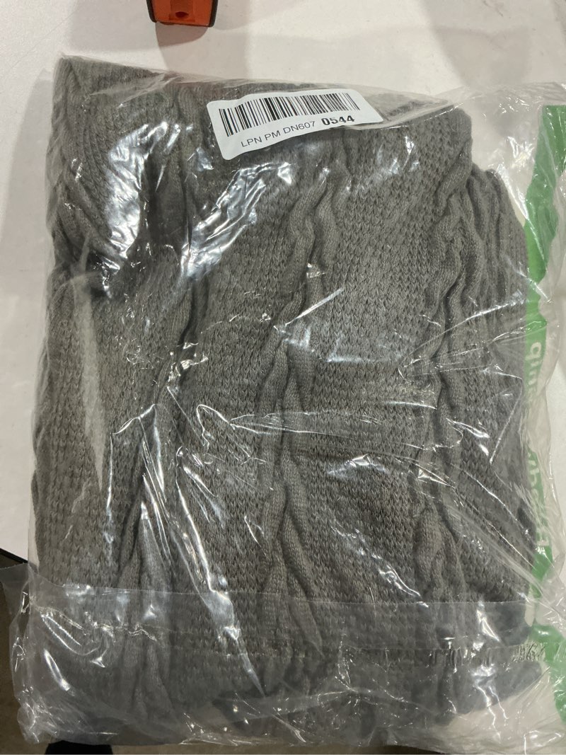 Condition photo showing Good Condition for Mansy Sweater Dress for Women Cable Knit Ribbed A-Line Short Fitted Pullover Sweaters Dresses Fall Winter X-Large Gray