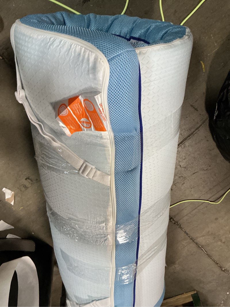 Condition photo showing As Is for PERLECARE Firm Mattress Topper Twin- 3 Inch Memory Foam Bed Topper for Back Pain Relief, Mattress Pad with Cooling Bamboo Cover, Removable & Washable & Non-Slip, CertiPUR-US & Oeko-Tex Certified